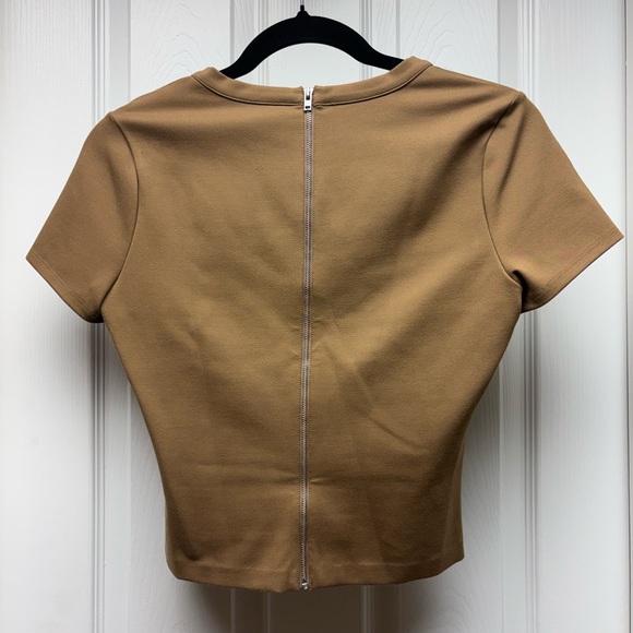 Rag & Bone Tan Short Sleeve Fitted Top – Size Small - Picture 6 of 8